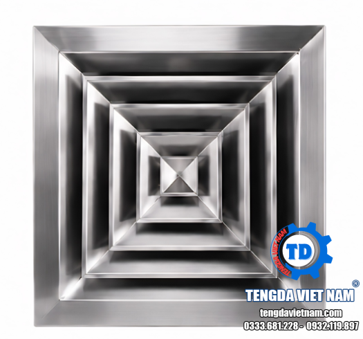 CỬA GIÓ KHUẾCH TÁN VUÔNG INOX TD0034 HVAC – SQUARE DIFFUSER 不锈钢方形散流器