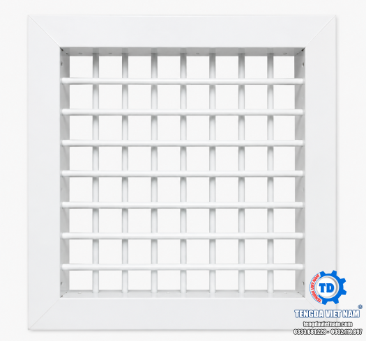 Cửa Gió 2 Lớp Nan Điều Chỉnh Nhôm HVAC – Miệng Gió Cấp Gió 2 Hướng