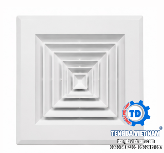 MIỆNG GIÓ KHUẾCH TÁN VIỀN LỚN 600X600 HVAC – CỬA GIÓ ÂM TRẦN 4 HƯỚNG 矿棉板散流器出风595-600-603