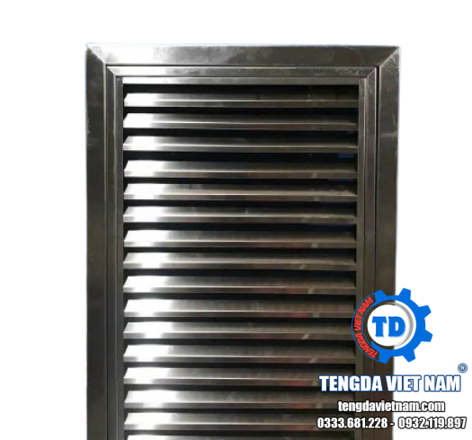 CỬA GIÓ HỒI INOX -  门较式回风百叶 (不锈钢）
