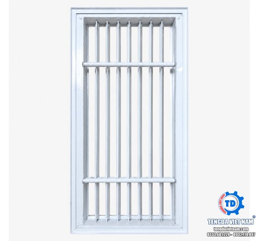 Cửa Gió Một Lớp Nhôm – Nan Cố Định, Nan Điều Chỉnh Theo Kích Thước