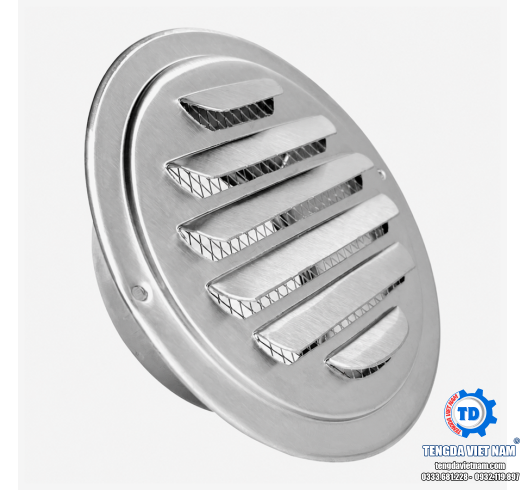 VENT COWL GẮN TƯỜNG INOX 304 – VÒNG CHE MƯA & LƯỚI CHẮN CÔN TRÙNG NGOÀI TRỜI