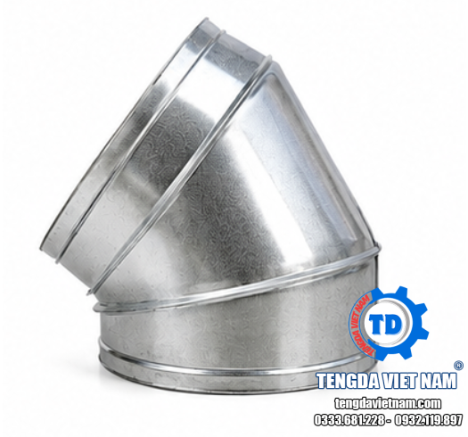 CO CÚT ỐNG GIÓ TRÒN 40 ĐỘ HVAC – CÚT NỐI CHUYỂN HƯỚNG 圆形40度风管弯头配件