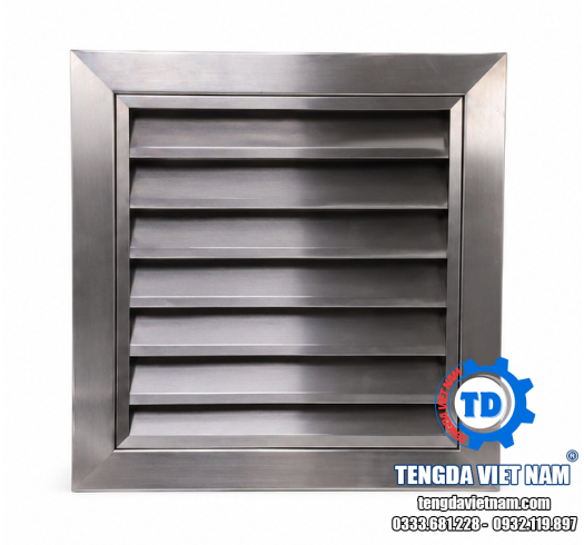 CỬA GIÓ CHẮN MƯA INOX TD0035 – MIỆNG GIÓ NAN Z INOX 防雨百叶（不锈钢）