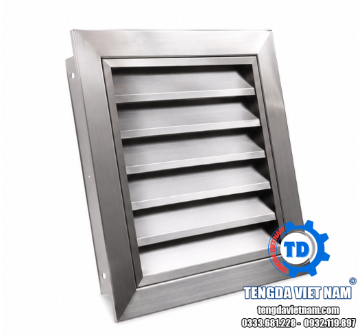 CỬA GIÓ CHẮN MƯA INOX TD0035 – MIỆNG GIÓ NAN Z INOX 防雨百叶（不锈钢）