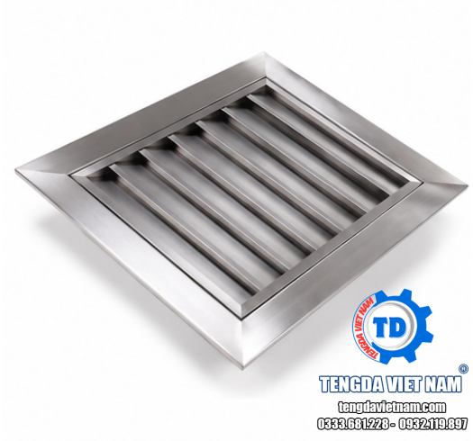 CỬA GIÓ CHẮN MƯA INOX TD0035 – MIỆNG GIÓ NAN Z INOX 防雨百叶（不锈钢）