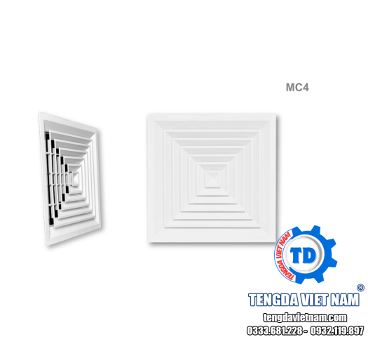 CỬA GIÓ KHUẾCH TÁN VUÔNG  -  方形散流器 (ABS)
