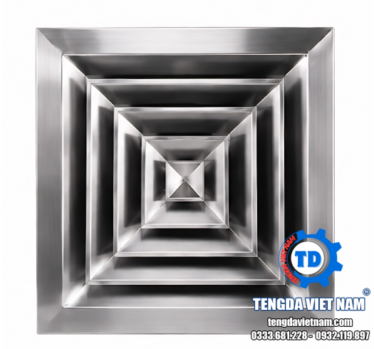 CỬA GIÓ KHUẾCH TÁN VUÔNG INOX TD0034 HVAC – SQUARE DIFFUSER 不锈钢方形散流器
