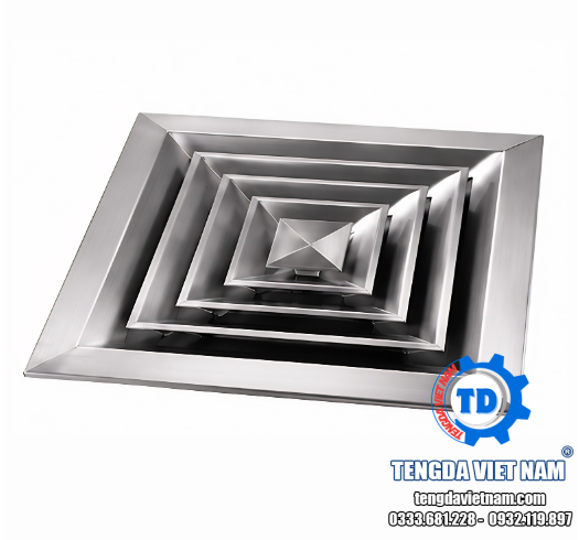 CỬA GIÓ KHUẾCH TÁN VUÔNG INOX TD0034 HVAC – SQUARE DIFFUSER 不锈钢方形散流器