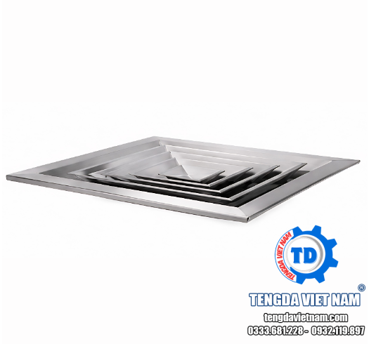 CỬA GIÓ KHUẾCH TÁN VUÔNG INOX TD0034 HVAC – SQUARE DIFFUSER 不锈钢方形散流器