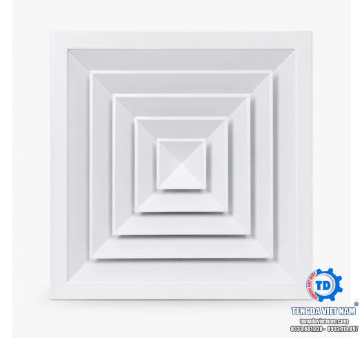 Cửa Gió Khuếch Tán Vuông Nhôm HVAC Theo Kích Thước