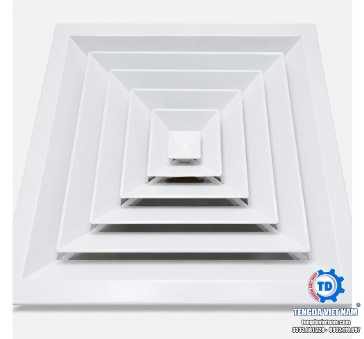 Cửa Gió Khuếch Tán Vuông Nhôm HVAC Theo Kích Thước