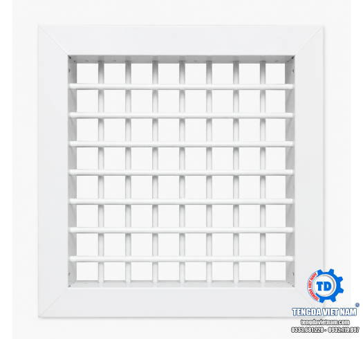 Cửa Gió 2 Lớp Nan Điều Chỉnh Nhôm HVAC – Miệng Gió Cấp Gió 2 Hướng