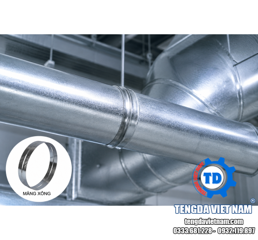 MĂNG XÔNG ỐNG GIÓ TRÒN TÔN MẠ KẼM – PHỤ KIỆN KẾT NỐI ỐNG GIÓ HVAC – 镀锌圆形风管连接套管配件