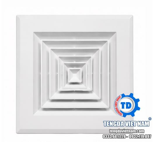 MIỆNG GIÓ KHUẾCH TÁN VIỀN LỚN 600X600 HVAC – CỬA GIÓ ÂM TRẦN 4 HƯỚNG 矿棉板散流器出风595-600-603