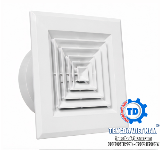 MIỆNG GIÓ KHUẾCH TÁN VIỀN LỚN 600X600 HVAC – CỬA GIÓ ÂM TRẦN 4 HƯỚNG 矿棉板散流器出风595-600-603