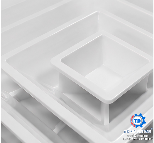 Miệng Gió Khuếch Tán Vuông ABS Viền Lớn HVAC