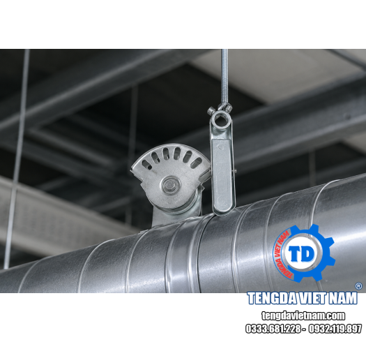 KHÓA ĐAI TREO ỐNG GIÓ TÔN MẠ KẼM – PHỤ KIỆN TREO HỆ THỐNG HVAC – 镀锌风管吊环固定配件
