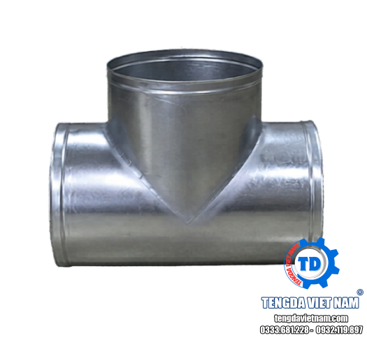 TÊ ỐNG GIÓ TRÒN TÔN MẠ KẼM – PHỤ KIỆN CHIA NHÁNH HVAC – 圆形风管三通配件