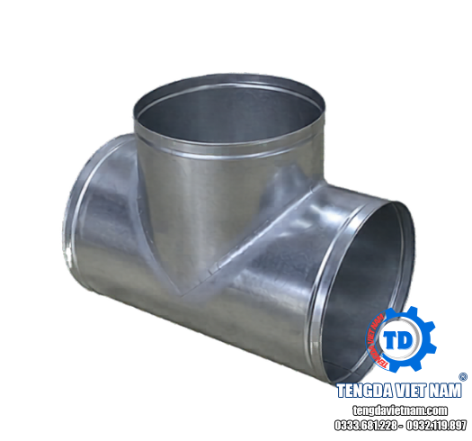 TÊ ỐNG GIÓ TRÒN TÔN MẠ KẼM – PHỤ KIỆN CHIA NHÁNH HVAC – 圆形风管三通配件