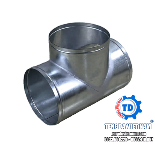 TÊ ỐNG GIÓ TRÒN TÔN MẠ KẼM – PHỤ KIỆN CHIA NHÁNH HVAC – 圆形风管三通配件