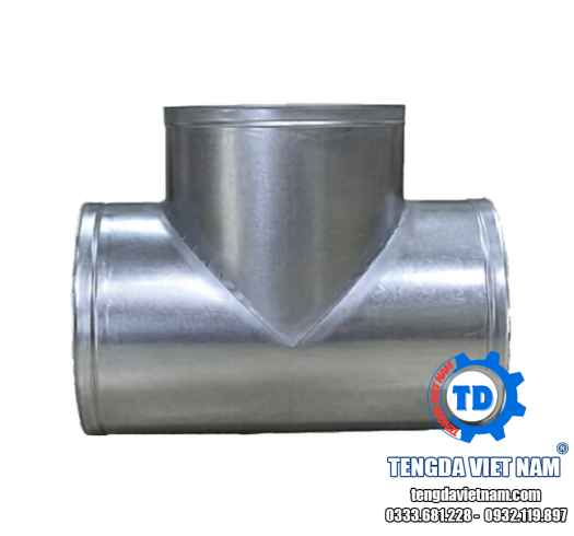 TÊ ỐNG GIÓ TRÒN TÔN MẠ KẼM – PHỤ KIỆN CHIA NHÁNH HVAC – 圆形风管三通配件