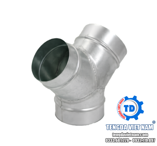 Y ỐNG GIÓ TRÒN TÔN MẠ KẼM – PHỤ KIỆN CHIA NHÁNH HỆ THỐNG HVAC – 镀锌圆形风管Y型三通配件